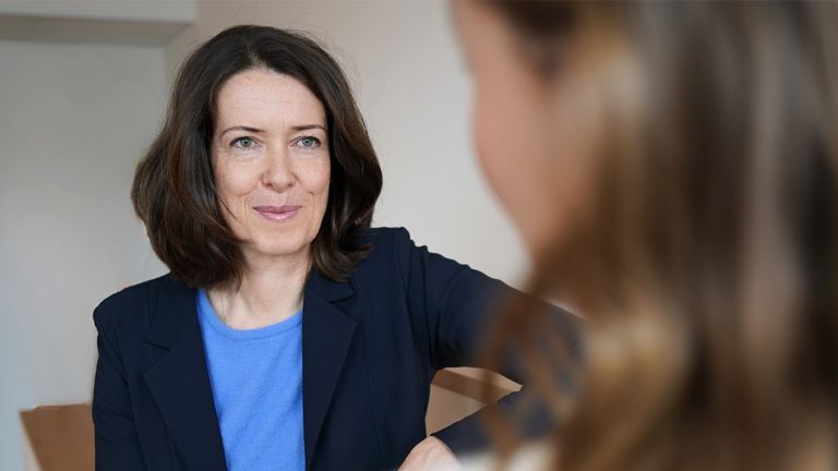 Meike Fabian tijekom intervjua
