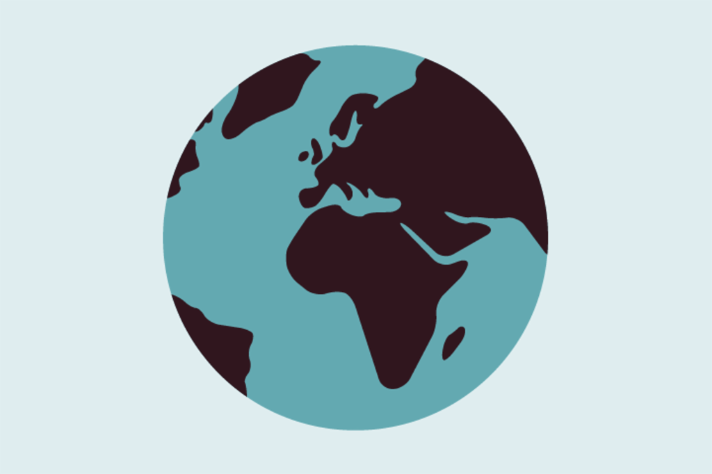 Illustration of a world globe.