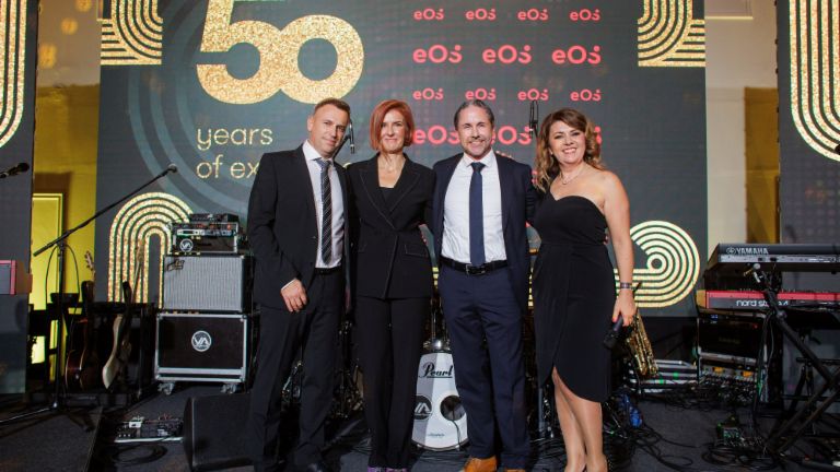 Management Team of EOS Croatia at stage
